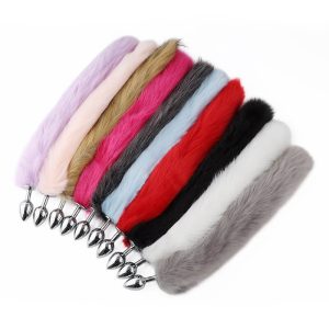 10 colors anal plug with fox tail