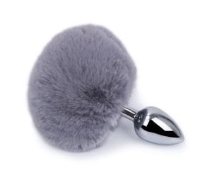 gray fox pompon anal plugs