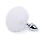 white fox pompon anal plugs