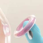 a cyan color mini vibrator test