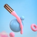 a pink anal beads stick