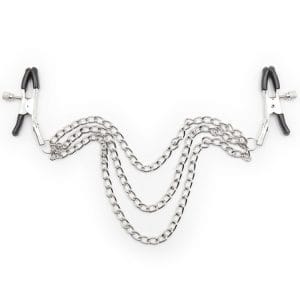 double nipple clamps with triple chain