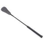 a black leather riding crop