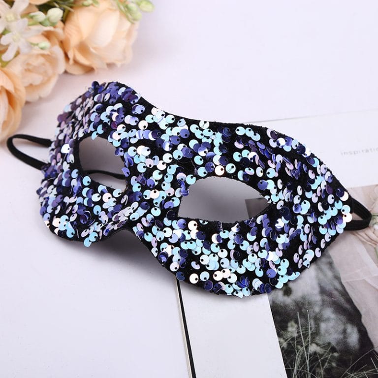 a purple bdsm mask